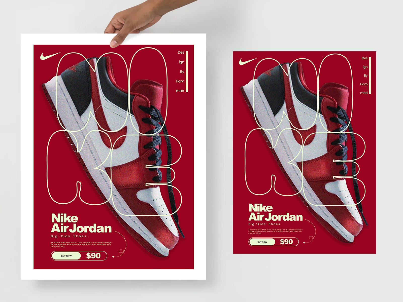 Nike Air Jorden Shoes Poster Design by Hammad Mukhtar💜 on Dribbble