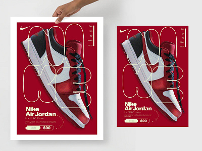 Nike Air Jorden Shoes Poster Design adobe branding colorful poster design flyer graphic design jorden shoes nike posterdesign shoesflyer shoesposter trend trendy ui