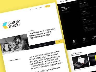 Corner Studio website design agencylandingpagedesign animation branding graphic design landingpagedesign logo ui uidesign uilanding uiux uxdesign uxui webdesign websitedesign websitedesignbranding