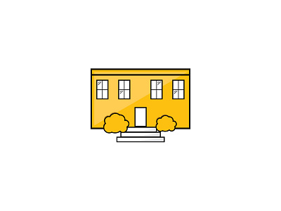 Residence Hall branding dorm icon illustration university