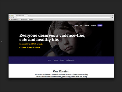 Homepage design for a local non-profit banner homepage nonprofit website