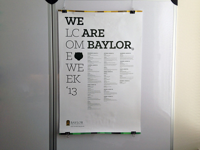 Welcome Week Poster