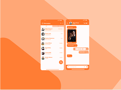 Direct Messaging (DailyUi #013) app branding dailyui design dm figma message orange social media typography ui