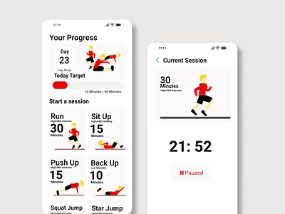 Workout Tracker Design (DailyUi #041)