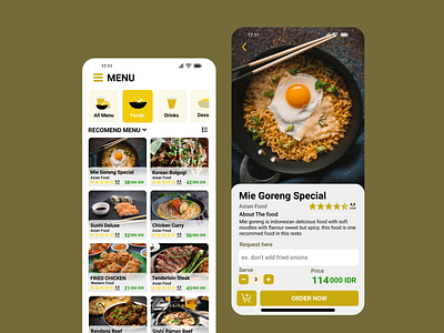 Food/Drink Menu (DailyUi #043) app branding dailyui design figma food typography ui