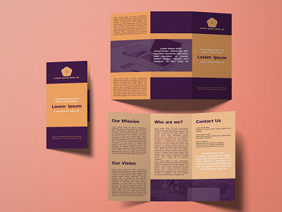 Tri-folded Leaflet Broucher (Letter) branding broucher design flyer graphic design illustration leaflet pamphlet design printing