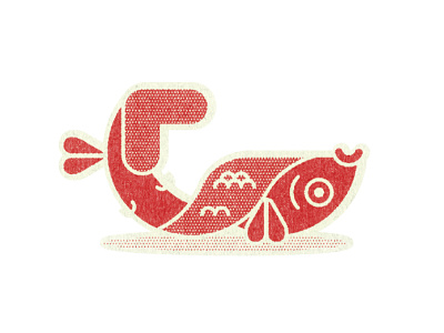 Fortune Fish 'Compassion' fish fortune icon illustration print retro