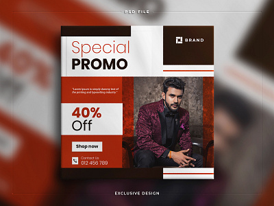 Stylish Fashion sale social media post and Instagram banner branding corporate fashion flyer food graphic design