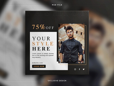 Stylish Fashion sale social media post and Instagram banner banner branding corporate design fashion flyer food graphic design offer sale soacial media post