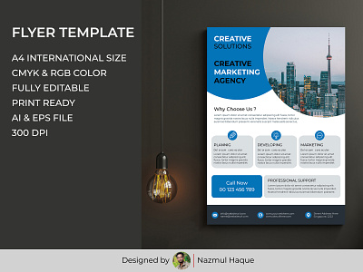 CORPORATE FLYRE TEMPLATE a4 agency ai banner blue branding business corporate creative design digital edtiable flyer graphic design marketing modern multipurpose poster print template