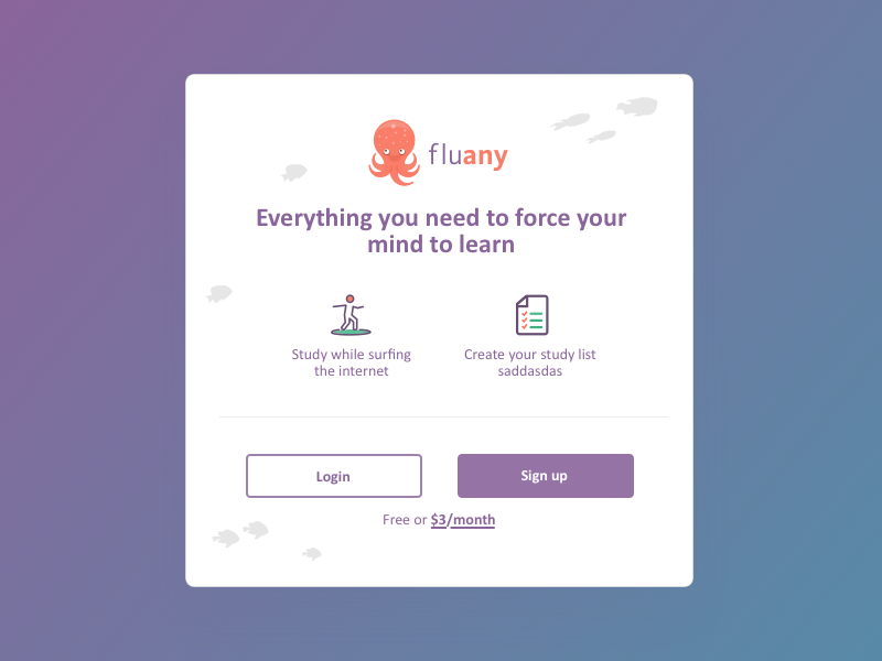 Fluany - Welcome Plugin sing up extension chrome singup login welcome plugin