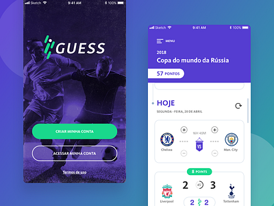 Iguess - Soccer App app app design appdesign mobile mobile design soccer ui ux