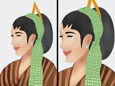 Javanese Woman Illustration graphic design illustration indonesia javanese nature vector