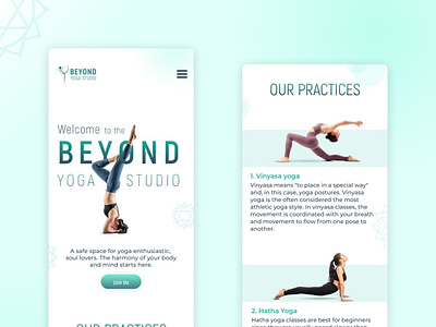 Landing page created for a Yoga Studio. branding design graphic design landingpage ui ux