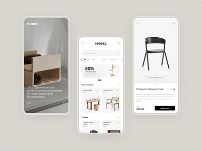 Furniture Ecommerce App app app design e commerce e commerce app ecommerce ecommerce app furniture furniture app mobile app mobile design ui ux