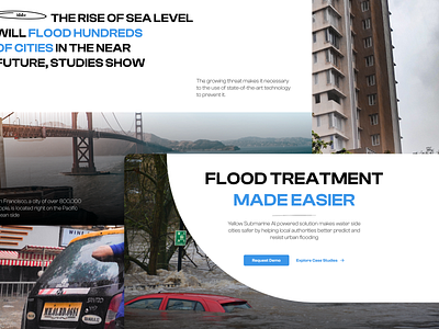 Marketing Website Concept ai autonomous branding desktop emergency flood landing management marketing ml ui ux website