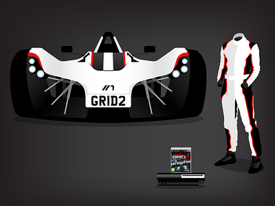 GRID 2 Mono Supercar and Racing Suit illustration mono supercar ps3 racing suit video game world record