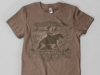 Medora Musical Tshirt Design bandlands gradient horse medora musical north dakota rodeo tonal