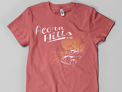 Acorn Hills Tshirt Design beetle design minnesota sunset surfboard tourist tshirt vintage volkswagen vw