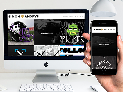 SimonAndrys.com | Portfolio mockup portfolio shark simon andrys web design