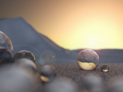 Frosty Spheres 3d cinema4d photorealism retouch