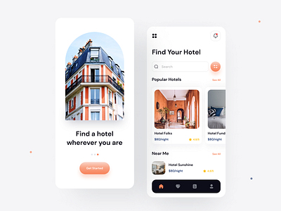 Hotel Booking App app design ui ux