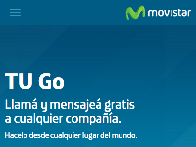 Landing page TU Go | Movistar Argentina 