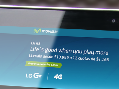 DiseñolLanding page LG G5 | Movistar Argentina