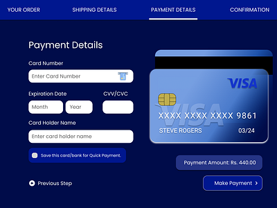 DailyUI #002 Credit Card Checkout Page