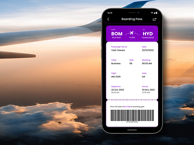 DailyUI #024 Boarding Pass Page