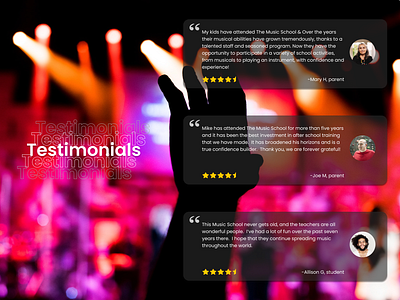 DailyUI #039 Testimonials Page dailyui dailyuichallenge design graphic design ui user interface ux