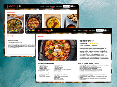 DailyUI #040 Recipe Page dailyui dailyuichallenge design graphic design ui user interface ux