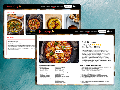 DailyUI #040 Recipe Page dailyui dailyuichallenge design graphic design ui user interface ux