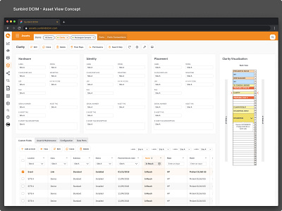 Sunbird DCIM - Asset View Concept asset view detail view enterprise ui ux detail view