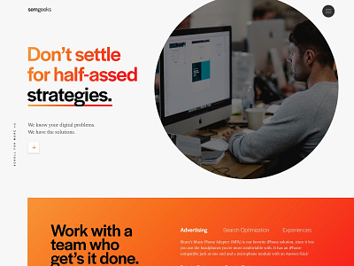 Agency Website Concept agency branding agency website gradients webdesign