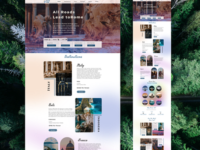 Travel Agency Website adobe xd branding design figma graphic design landing page ui ui design uiux website design