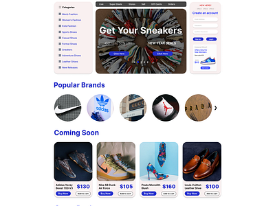 E-Commerce Website Landing page design