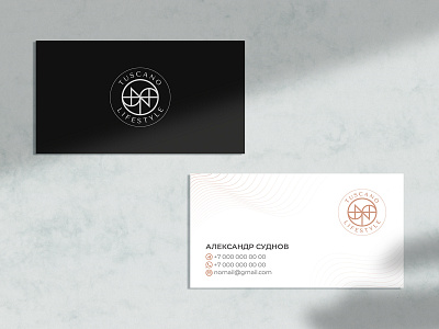 Tuscano Business card branding business card clothing design fashion graphic design illustration logo logotype monogram style vector