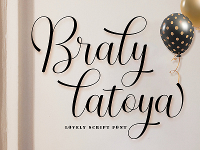 Braly latoya animation branding calligraphy casual font design graphic design illustration logo lovely script