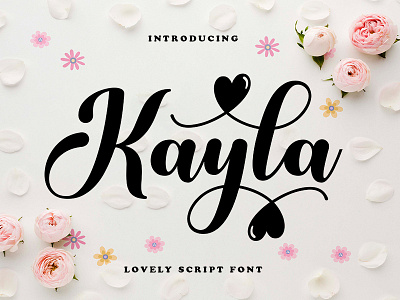 Kayla animation branding calligraphy casual font design graphic design illustration logo lovely script