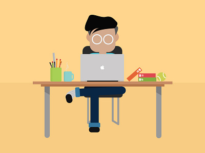 Busy Developer Illustration