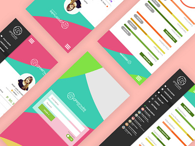 Internal Dashboard app design flat ui web