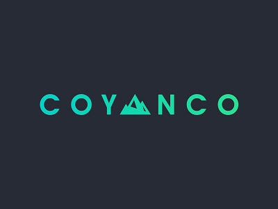 Coyanco cyan flat gradient logo mountain