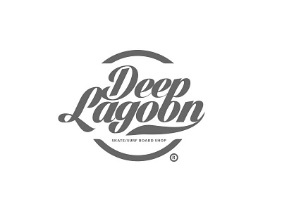 Deep Lagoon branding logo minimal script typography