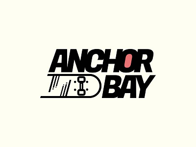 Anchor Bay branding design flat logo skate typography