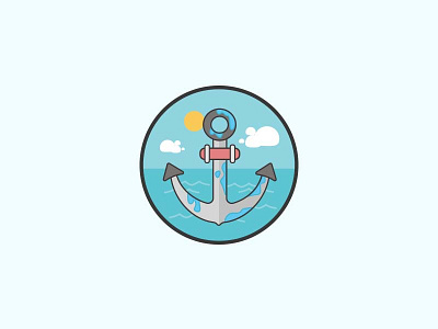 Anchor anchor blue illustration ocean