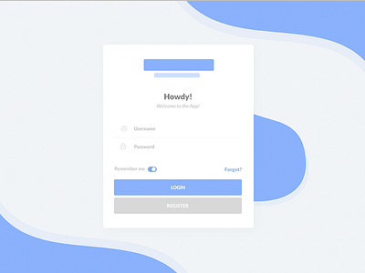 App Login app blue clean design flat login
