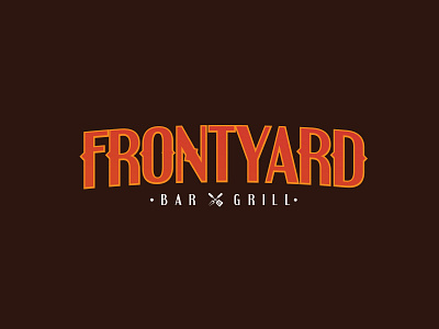 Frontyard Bar & Grill grill restaurant restobar typography