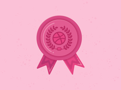Dribbble Award! award dribbble medal pink playoffs sticker