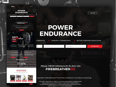 Muscle Product crossfit gym landing page market page men muscle